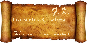 Frankovics Krisztofer névjegykártya