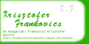 krisztofer frankovics business card